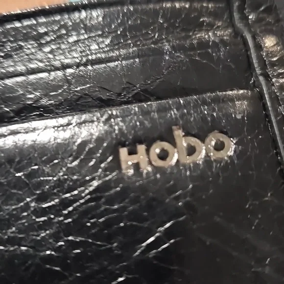 HOBO BLACK LEATHER DOUBLE ZIPPER WOMENS WALLET.. #7694 - Picture 7 of 7